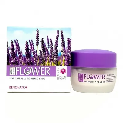 Nature of Agiva Flower, French Lavender, Day Cream For Normal to Mixed Skin (Krem na dzień do skóry mieszanej)