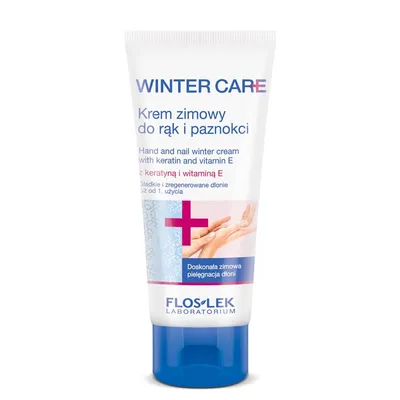 Floslek Winter Care, Krem zimowy do rąk i paznokci z keratyną i witaminą E (nowa wersja)