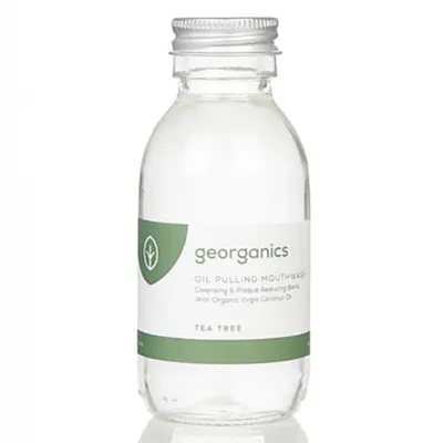 Georganics Oil Pulling Mouthwash Tea Tree (Olejek do płukania jamy ustnej `Drzewo herbaciane`)