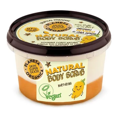 Planeta Organica Natural Body Scrub Mango & Chia Seeds (Peeling do ciała `Mango i nasiona chia`)