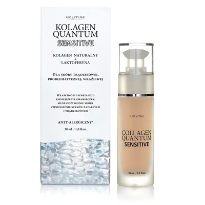 Colyfine Kolagen Quantum Sensitive, Żel z Laktoferyną do pielęgnacji twarzy, szyi i dekoltu