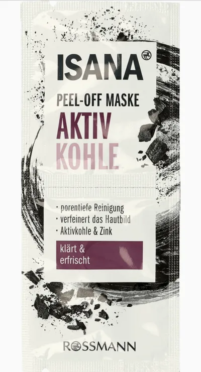 Isana Peel-off Maske Aktiv Kohle (Maska peel-off `Aktywny węgiel`)
