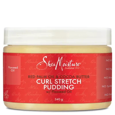 Shea Moisture Red Palm Oil & Cocoa Butter, Curl Strech Elongating Pudding (Pudding do stylizacji włosów kręconych z czerwonym olejem palmowym i masłem kakaowym)