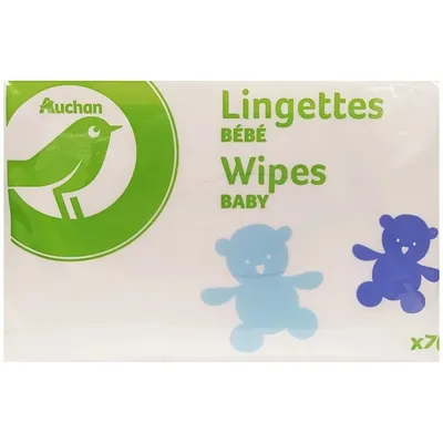 Auchan Baby Wipes, Chusteczki nawilżane dla dzieci