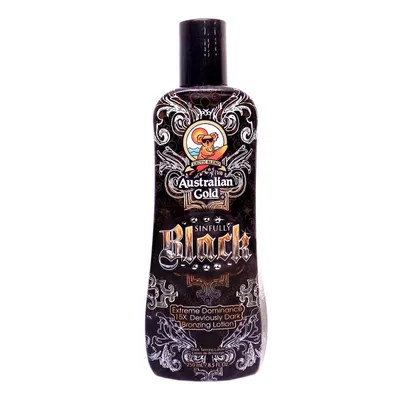 Australian Gold Sinfully Black, Extreme Dominance 15x Deviously Dark Bronzing Lotion (Balsam intensywnie brązujący na solarium)