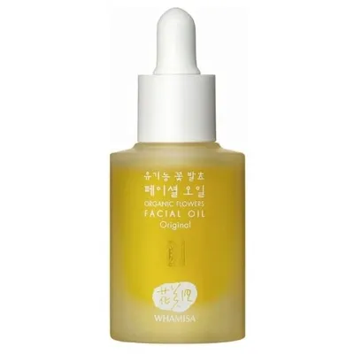 Whamisa Organic Flowers, Facial Oil (Ochronny olejek do twarzy z fermentowanych ekstraktów z kwiatów)