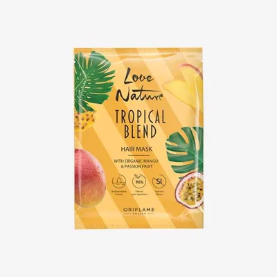 Oriflame Love Nature, Tropical Blend Hair Mask with Organic Mango & Passion Fruit (Maska do włosów z organicznym mango i marakują)