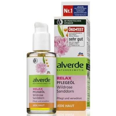 Alverde Relax, Pflegeol Wildrose Sanddorn (Relaksujący olejek z dzikiej róży i rokitnika)