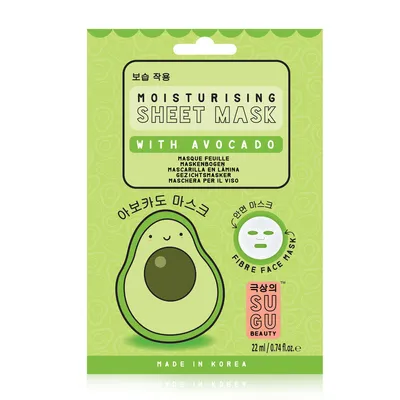Sugu Moisturising Sheet Mask with Avocado (Nawilżająca Maseczka w płachcie z awokado)