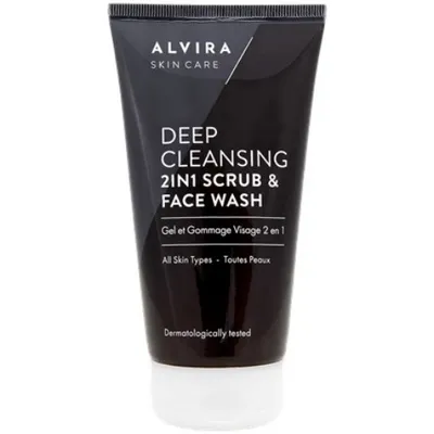 Alvira Skin Essentials, Deep Cleansing 2in  Scrub & Face Wash (Peeling i preparat do mycia twarzy 2-w-1)
