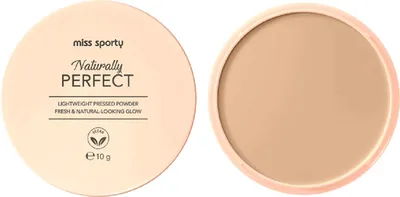 Miss Sporty Naturally Perfect, Lightweight Pressed Powder (Wegański puder do twarzy)