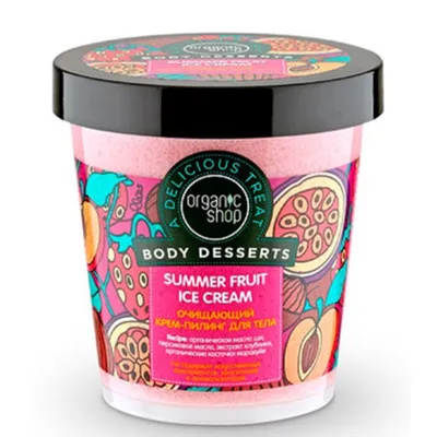 Organic Shop Body Desserts, Summer Fruit Ice Cream (Peeling do ciała)