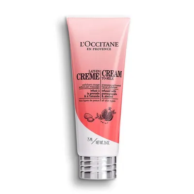 L'Occitane Lait- en Creme Exfoliant Visage Active Per Massage (Peeling do twarzy krem-mleczko)
