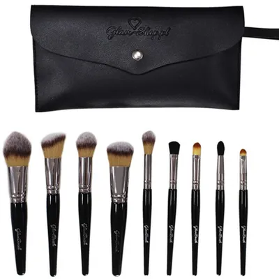 Glam Shop Zestaw 9 pędzli do makijażu w kosmetyczce