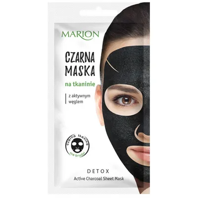Marion Czarna maska na tkaninie