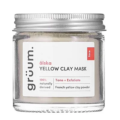 Gruum Alska Yellow Clay Face Mask (Wyciszająca maska do twarzy z żółtą glinką)