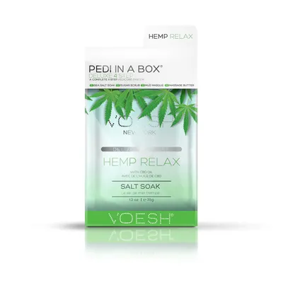 Voesh Hemp Relax Pedi In A Box Deluxe 4 Step (Zestaw do pedicure)