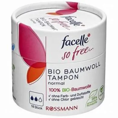 Facelle So Free ..., Bio Baumwoll Tampon Normal (Tampony higieniczne)