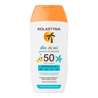 Kolastyna Wysoko wodoodporna emulsja do opalania dla dzieci SPF 50 (nowa wersja)