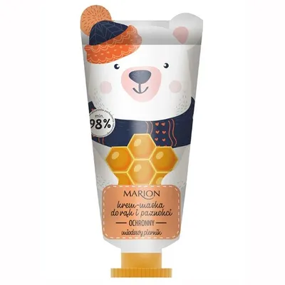 Marion Hand Care Funny Animals, Krem - maska do rąk i paznokci ochronny `Miodowy piernik`