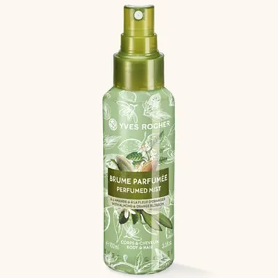 Yves Rocher Les Plaisirs Nature, Brume Parfumeea Corps & Cheveux Amande Fleur D'Oranger (Mgiełka do ciała i włosów `Migdał & kwiat pomarańczy`)