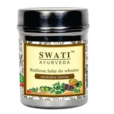 Swati Ayurveda Roślinna farba do włosów 'Neuturalna henna'
