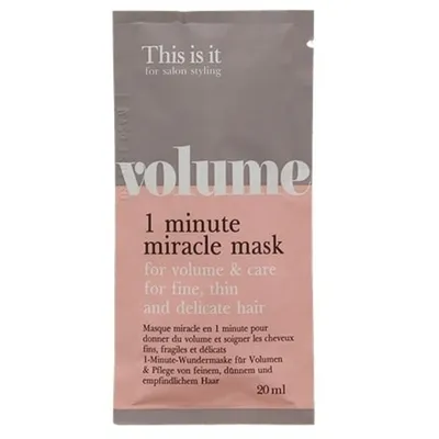 This is it Volume 1 Minute Miracle Hair Mask (Maska do włosów nadająca objętość)