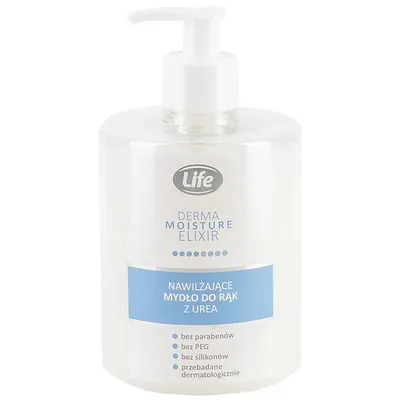 Life Derma Moisture Elixir, Nawilżające mydło do rąk z Urea