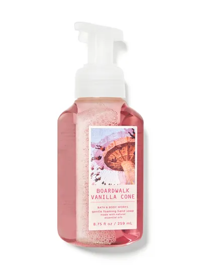 Bath & Body Works Boardwalk Vanilla Cone, Gentle Foaming Hand Soap with Natural Essential Oils (Delikatnie mydło do rąk w piance)