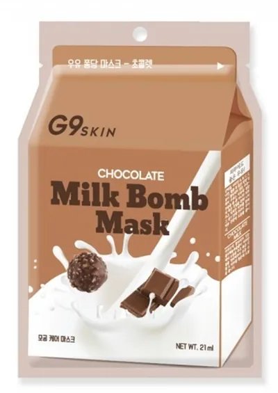 G9Skin Milk Bomb Mask  Chocolate (Mleczna nawilżająca maska do twarzy w płachcie `Czekolada`)