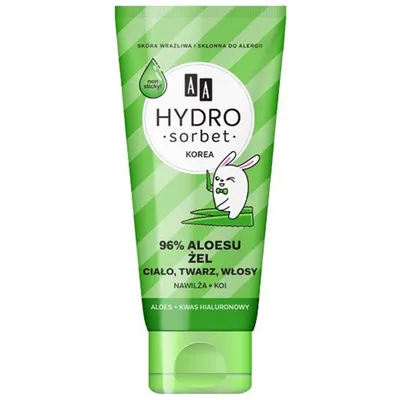 AA Hydro Sorbet Korea, Żel do ciała, twarzy i włosów 96% aloesu