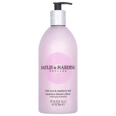 Baylis & Harding Wild Rose and Raspberry Leaf Luxurious Shower Cream (Luksusowy myjący krem pod prysznic `Dzika róża i liść maliny`)
