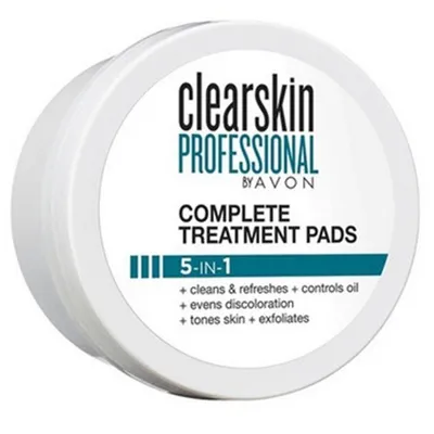 Avon Clearskin Professional, Complete Treatment Pads 5 in 1 (Profesjonalny peeling złuszczający z 10% kwasem glikolowym)