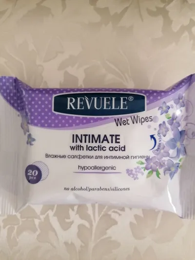 Revuele Intimate Wet Wipes with Lactic Acid (Chusteczki do higieny intymnej z kwasem mlekowym)