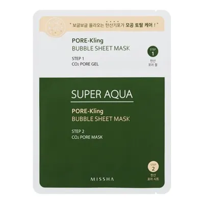 Missha Super Aqua, Pore Kling Bubble Sheet Mask (Maseczka pielęgnująca pory)