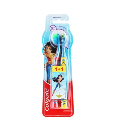 Colgate Kids, Miękkie szczoteczki do zębów dla dzieci 6+ `Wonder Woman`