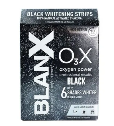 BlanX O3X Oxygen Power Black Whitening Strips (Paski Wybielające z aktywnym węglem)