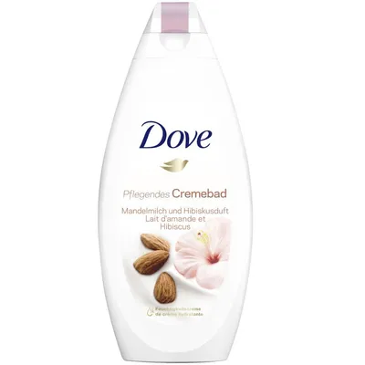 Dove Purely Pampering, Almond Cream with Hibiscus Caring Bath (Płyn do kąpieli o zapachu mleczka migdałowego i kwiatu hibiskusa)