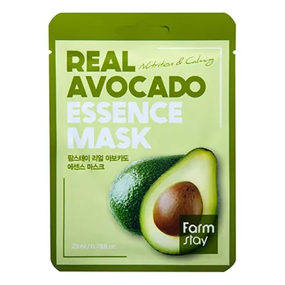 FarmStay Essence Mask Real Avocado (Przeciwstarzeniowa maseczka w płachcie z ekstraktem z awokado)