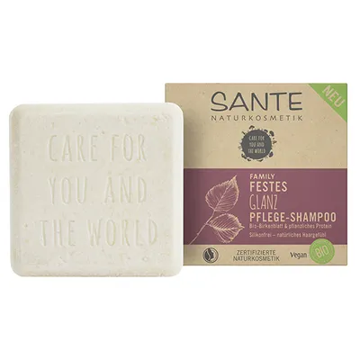 Sante Naturkosmetik Family, Festes Glanz Pflege-Shampoo (Szampon w kostce nabłyszczający)
