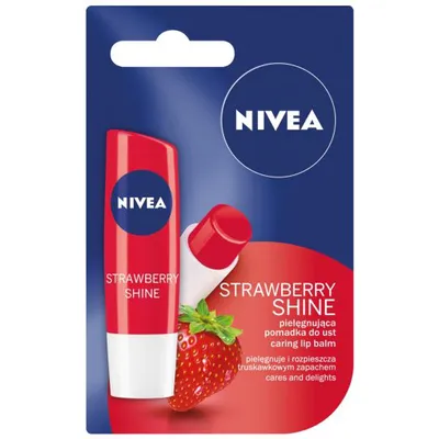 Nivea Lip Care, Fruity Shine, Strawberry, Nawilżająca pomadka do ust