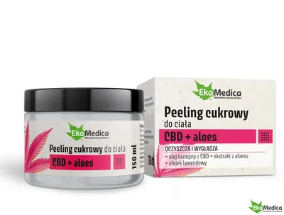 EkaMedica Peeling cukrowy do ciała `CBD + aloes`