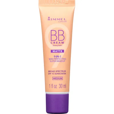 Rimmel BB Cream Matte 9 in 1 Skin Perfecting Super Makeup SPF 15 (Matujący krem BB 9 w 1)