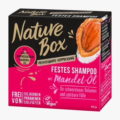 Nature Box Szampon do włosów w kostce z olejem migdałowym