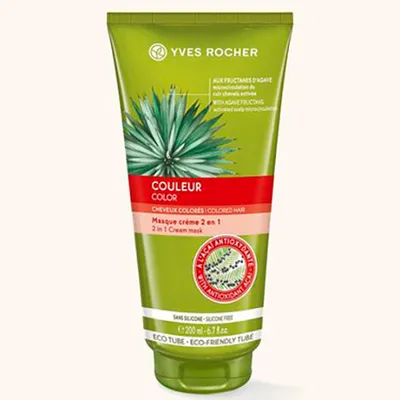 Yves Rocher Couleur, Masque Creme 2 en 1 (Maska chroniąca kolor włosów farbowanych z wyciągiem z jagód acai 2 w 1)