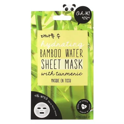 Oh K! Hydrating Bamboo Water Sheet Mask with Turmenic (Nawilżająca maseczka w płachcie z kurkumą)