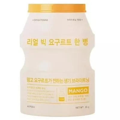 A'pieu Real Big Yogurt, Mango (Rozjaśniająca maseczka do twarzy w płachcie)