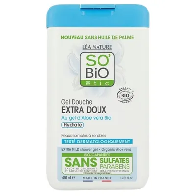 SO'BiO Etic Gel Douche Extra Doux a l'Aloe Vera (Łagodny krem pod prysznic z aloesem)