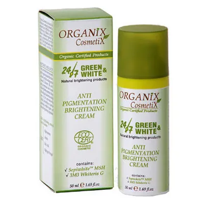 Organix Cosmetix (Absolute Organic) Green & White, Anti Pigmentation Brightening Cream (Krem rozjaśniający plamki pigmentacyjne związane z wiekiem i zaburzeniami hormonalnymi)