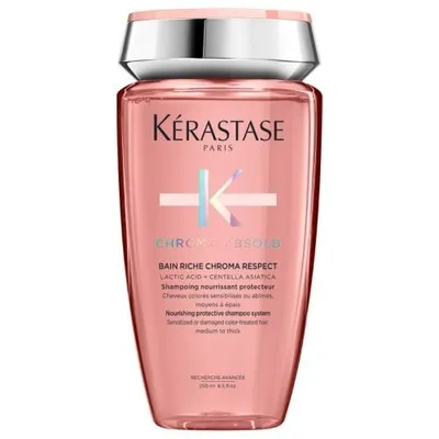 Kerastase Chroma Absolu, Bain Riche Chroma Respect Medium to Thick Hair (Ochronna kąpiel wzbogacona do włosów koloryzowanych średnich lub grubych)